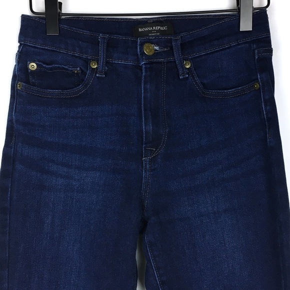 BANANA REPUBLIC Jeans Skinny Fit Dark Wash Slim Stretch Denim Petite Size 25/0P - Picture 2 of 12